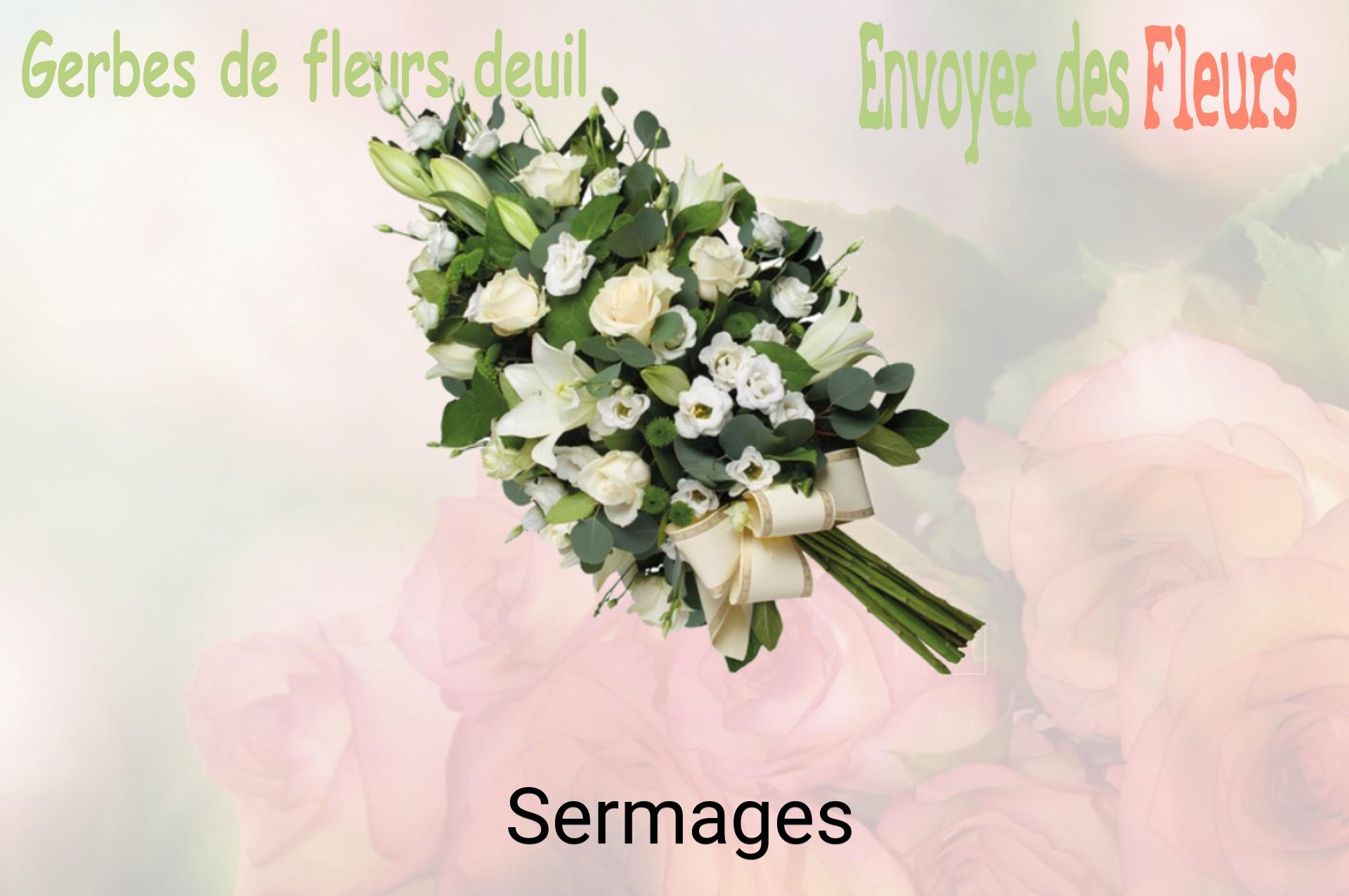 Gerbe de fleurs de deuil livrée à Sermages